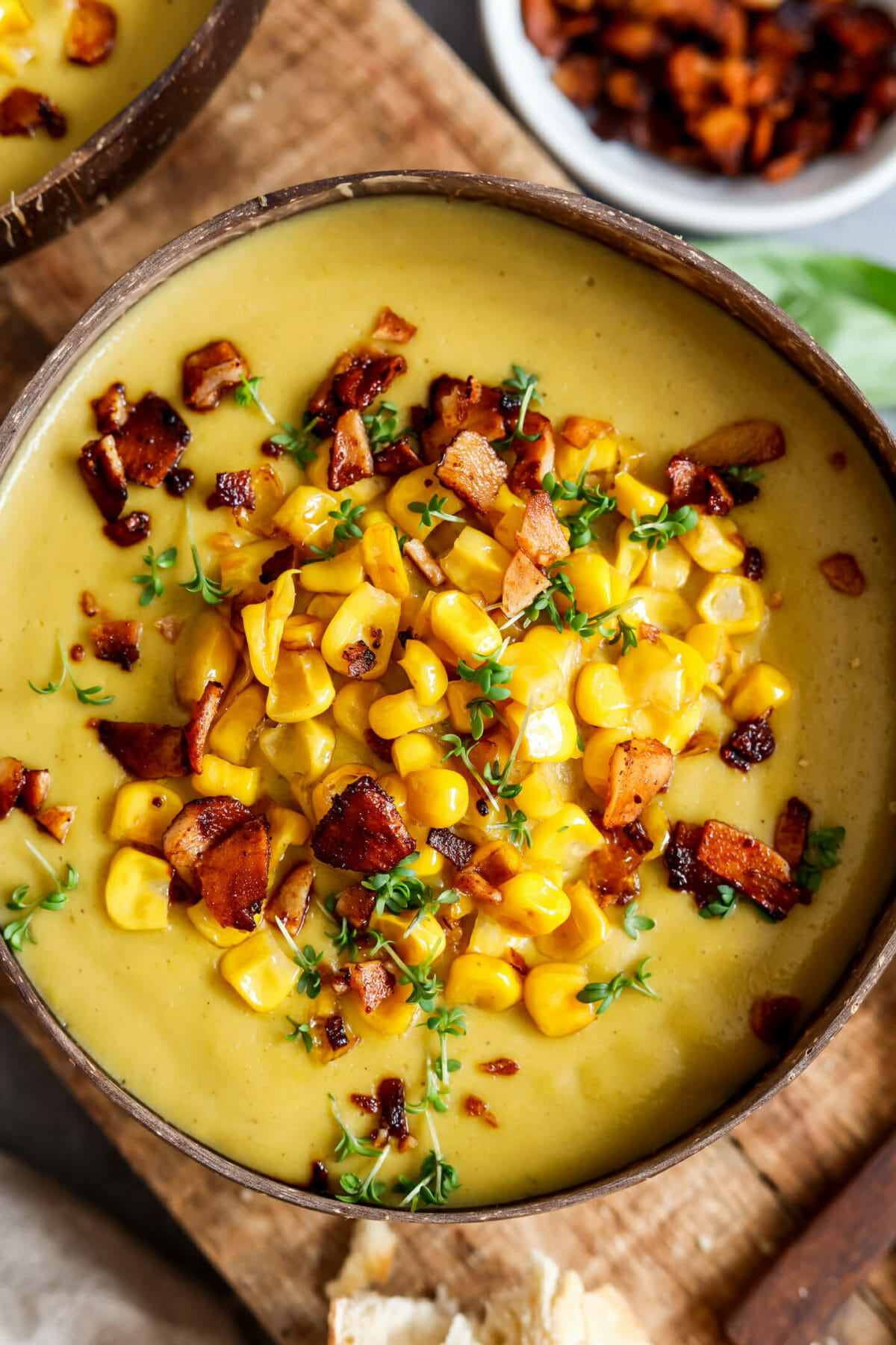 Cremige Maissuppe mit Kokos-Speck | byanjushka Cremige Maissuppe mit Kokos-Speck | byanjushka