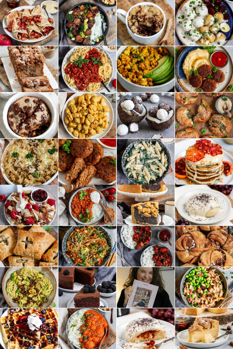 Collage aus Bildern für den Beitrag "Die 30 besten Rezepte für deinen Veganuary"