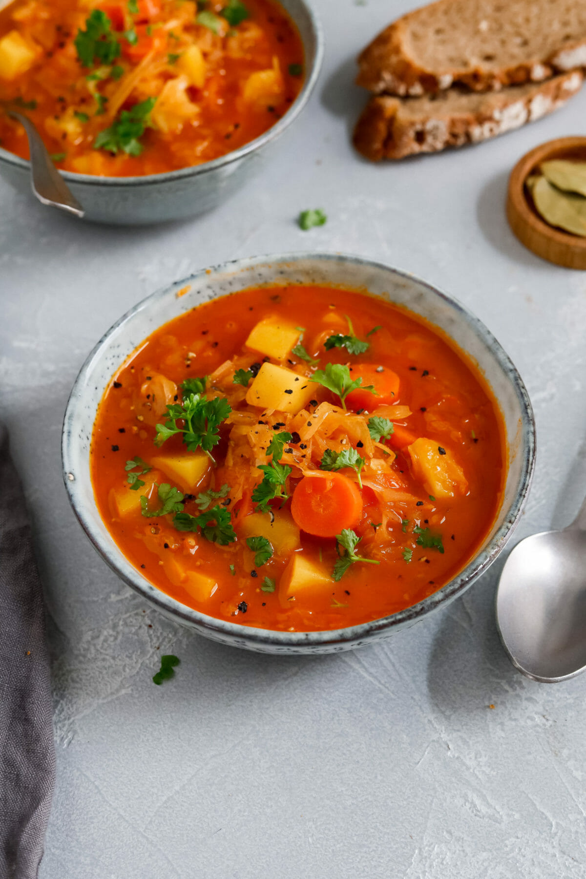 Kapusniak - polnische Sauerkrautsuppe ohne Fleisch | byanjushka