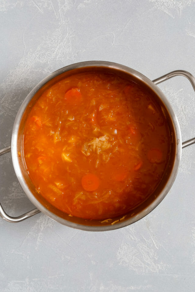 Kapusniak - polnische Sauerkrautsuppe ohne Fleisch | byanjushka