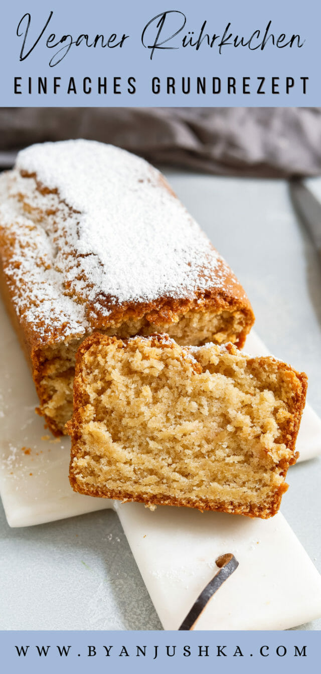 Veganer Rührkuchen ohne Ei, ein einfaches Grundrezept