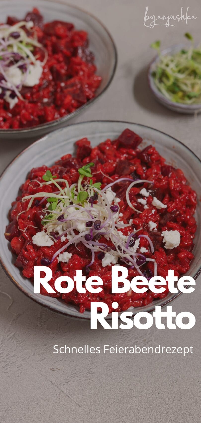 Collage für das Rezept "Rote-Bete-Risotto" zum Teilen auf Pinterest