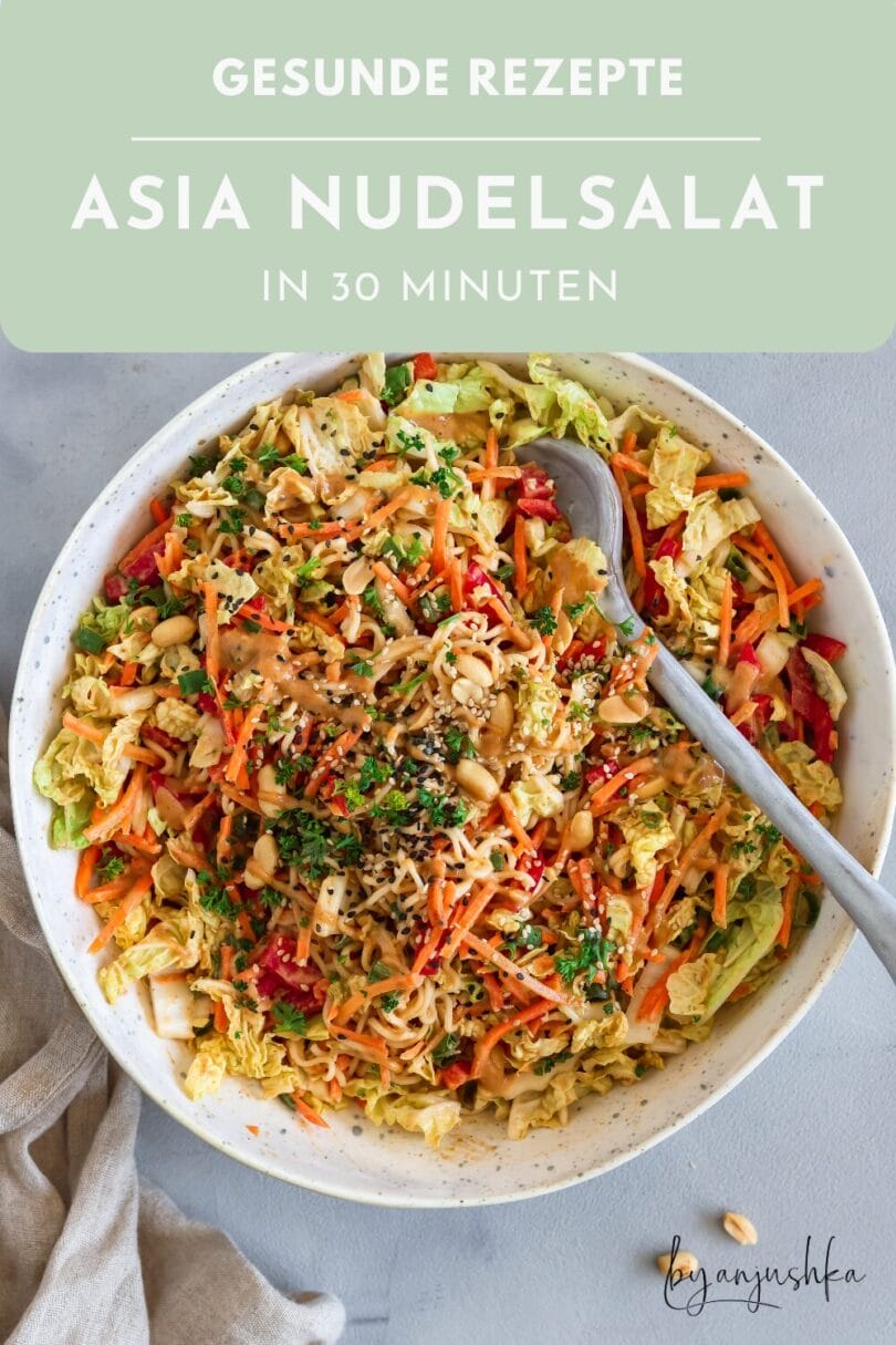 Collage für das Rezept "Asia-Nudelsalat" zum Teilen auf Pinterest