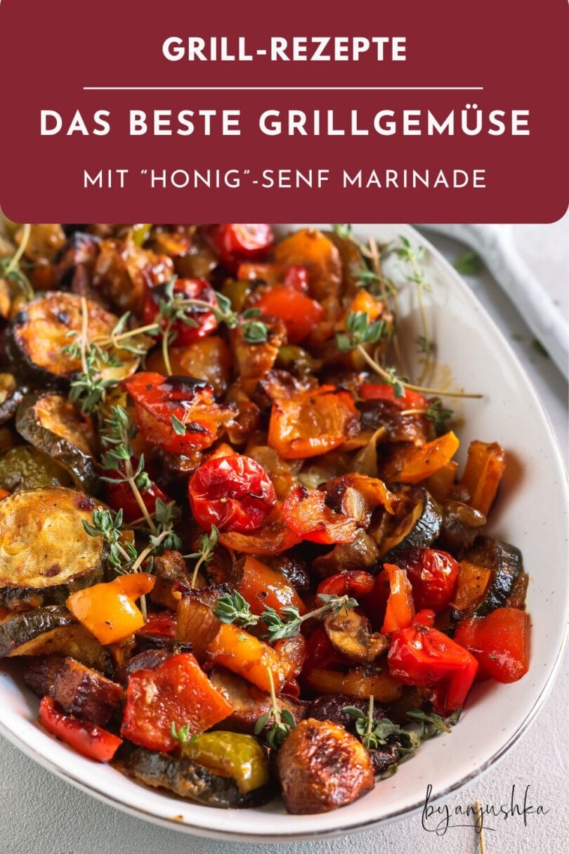 Collage für das Rezept "Veganes Grillgemüse" zum Teilen auf Pinterest