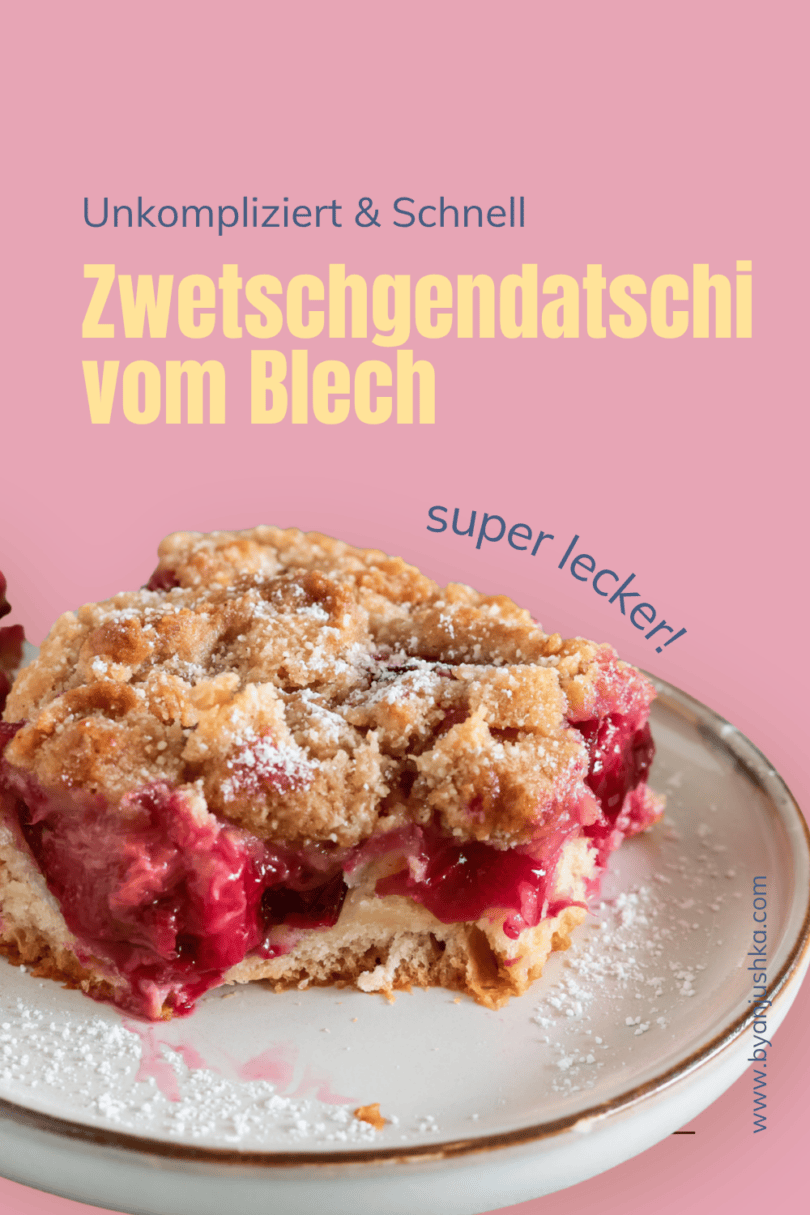 Collage für das Rezept "Veganer Zwetschgenkuchen vom Blech" zum Teilen auf Pinterest