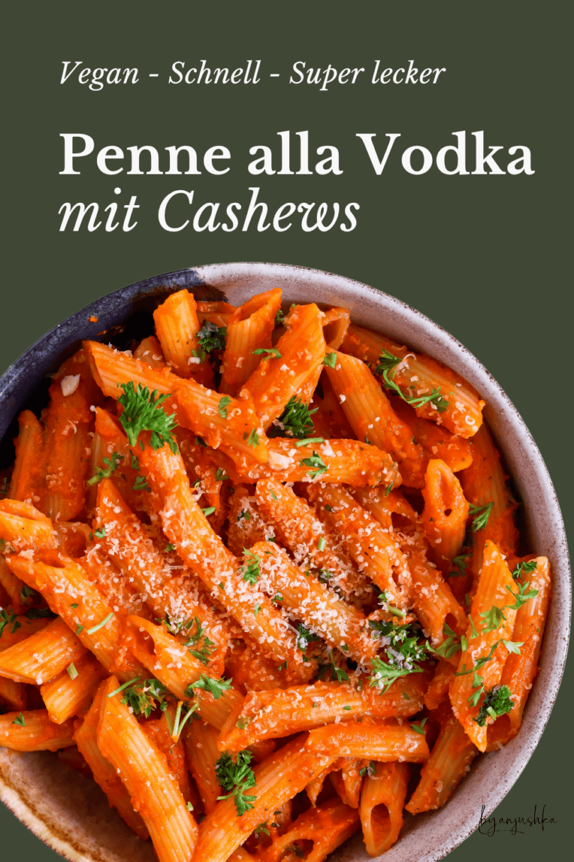 Collage für das Rezept "Penne alla Vodka" zum Teilen auf Pinterest